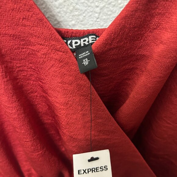 Express Red Tie Waist Cami Top NWT Size XS - Picture 2 of 5